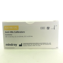 [2-03-0130145] Anti-HBs Calibrators 3*2ml: C0, C1, C2 x 2 mL each